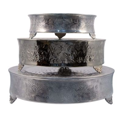 Image of Silver Ornate Cake Plateau
